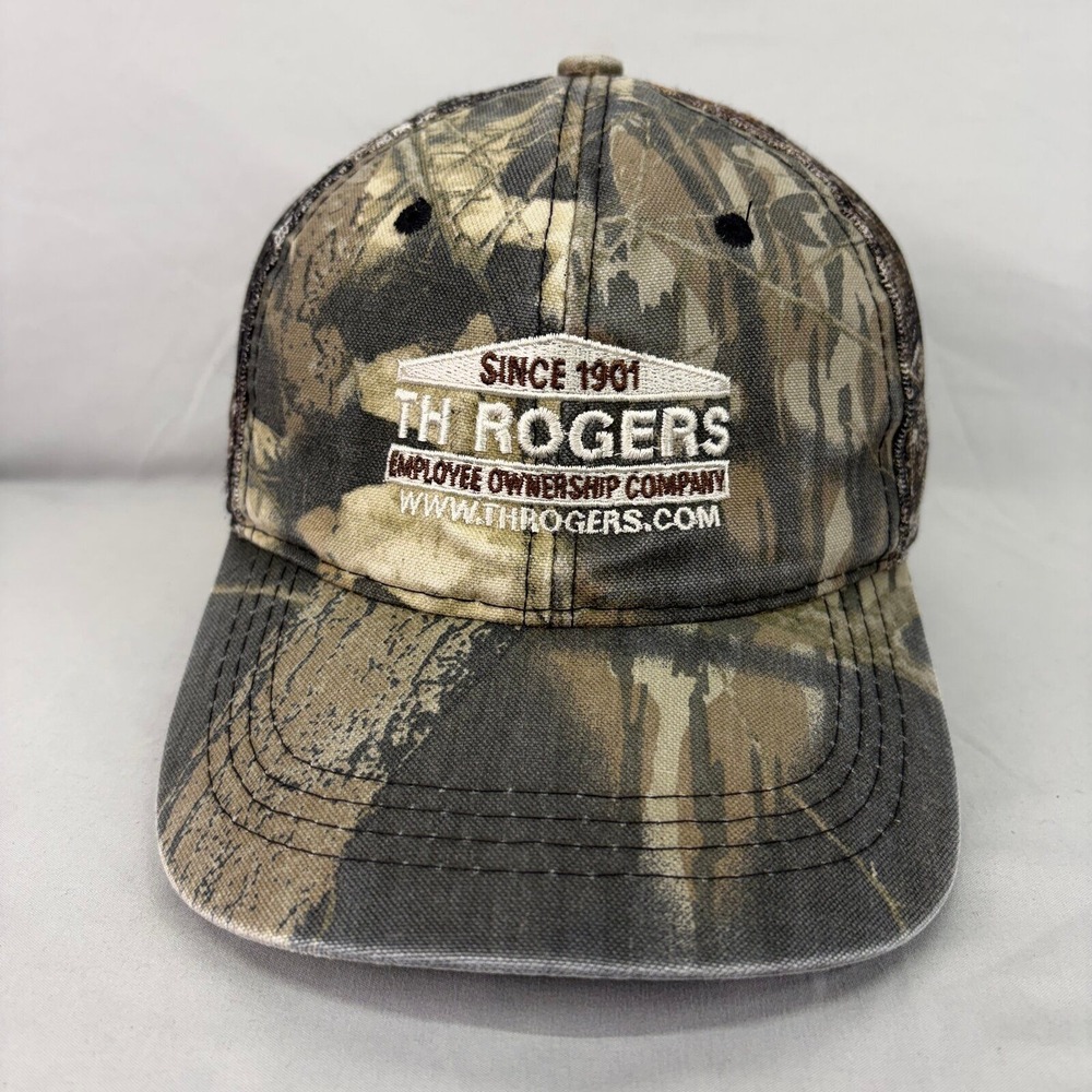 Outdoor Cap Trucker Hat TH Rogers Mens OSFM Camo Mesh Back Adjustable 2074